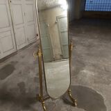 Psyche mirror in vintage gilded bronze