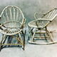 Paire de rocking-chairs en rotin