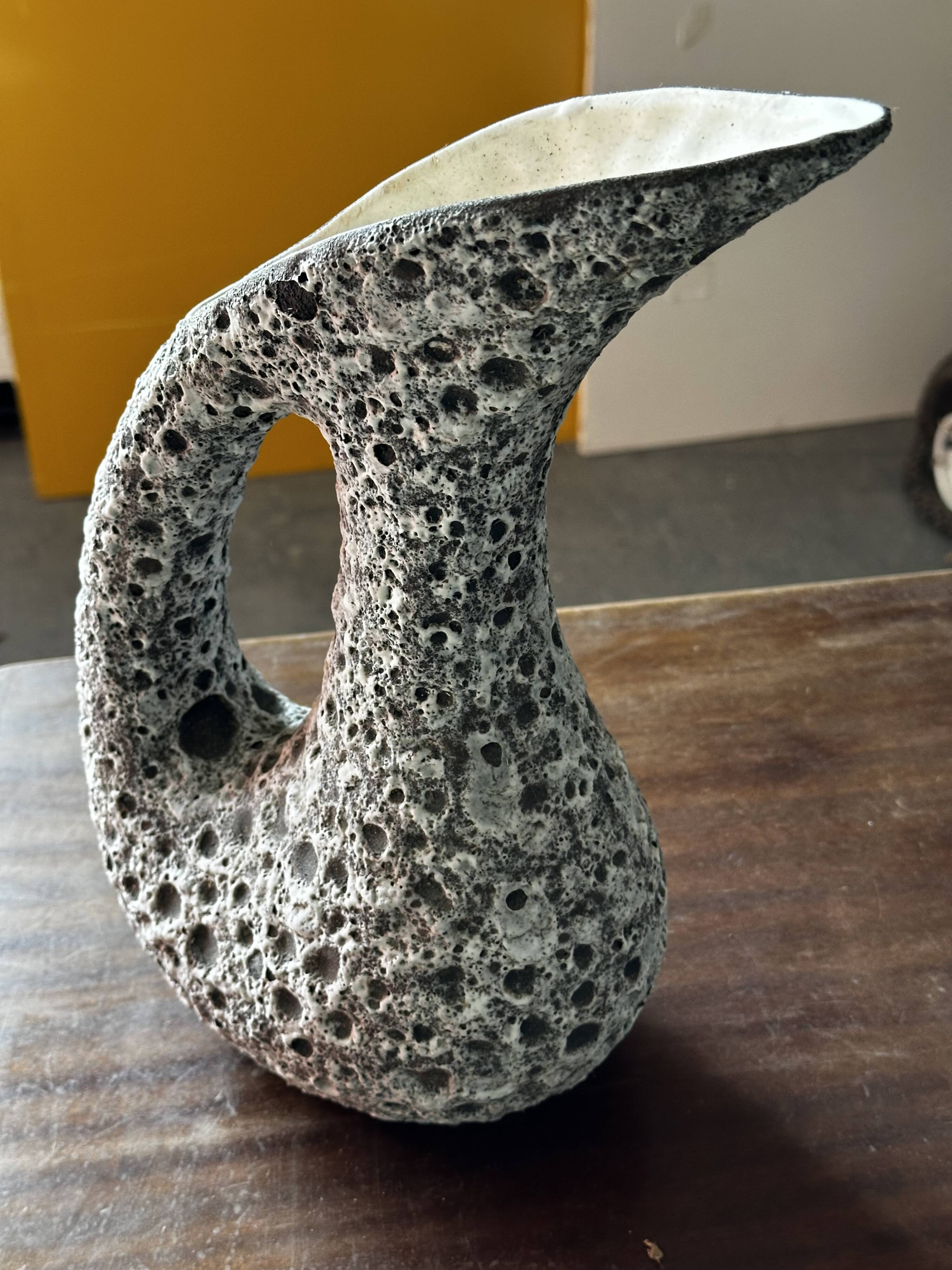 Fat Lava Vallauris Vase by Annette Roux H 31 cm - 1950s