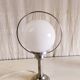 Table lamp in tin and opaline globe - mid 20th century