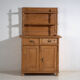 Antique pine dresser – European rustic furniture with shelves – circa 1940