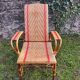 Old rattan armchair