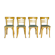 4 baumann chairs 1960 wooden bistro "linoleum"