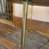 Vintage neoclassical style coffee table in mahogany veneer