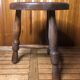 Vintage turned wood tripod milking stool #a579