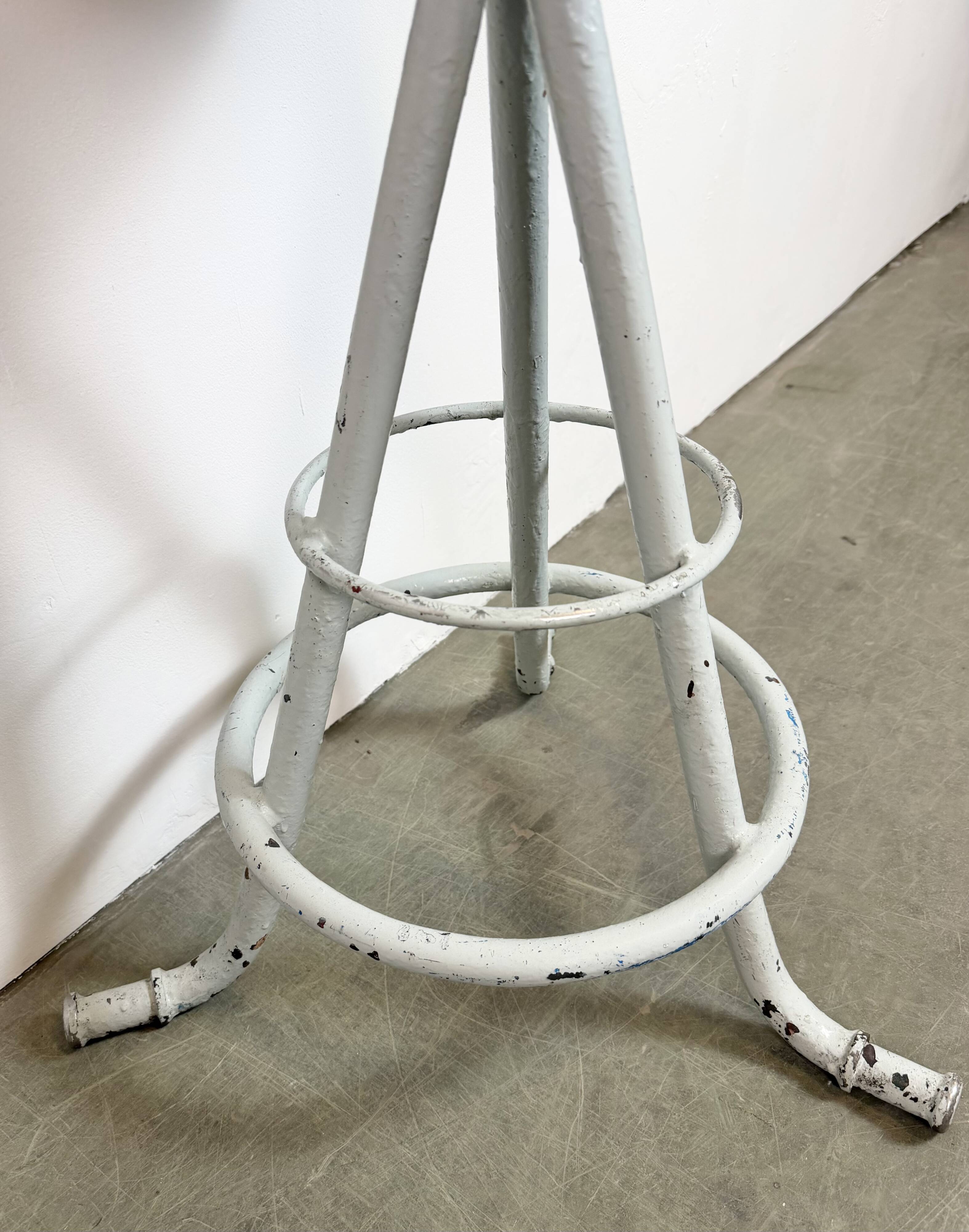 Grey Industrial Workshop Stool, 1960s