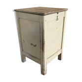 Tabouret ancien bois blanc hasselberger
