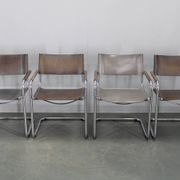 Set of four Bauhaus cantilever armchairs by Mart Stam, Italy