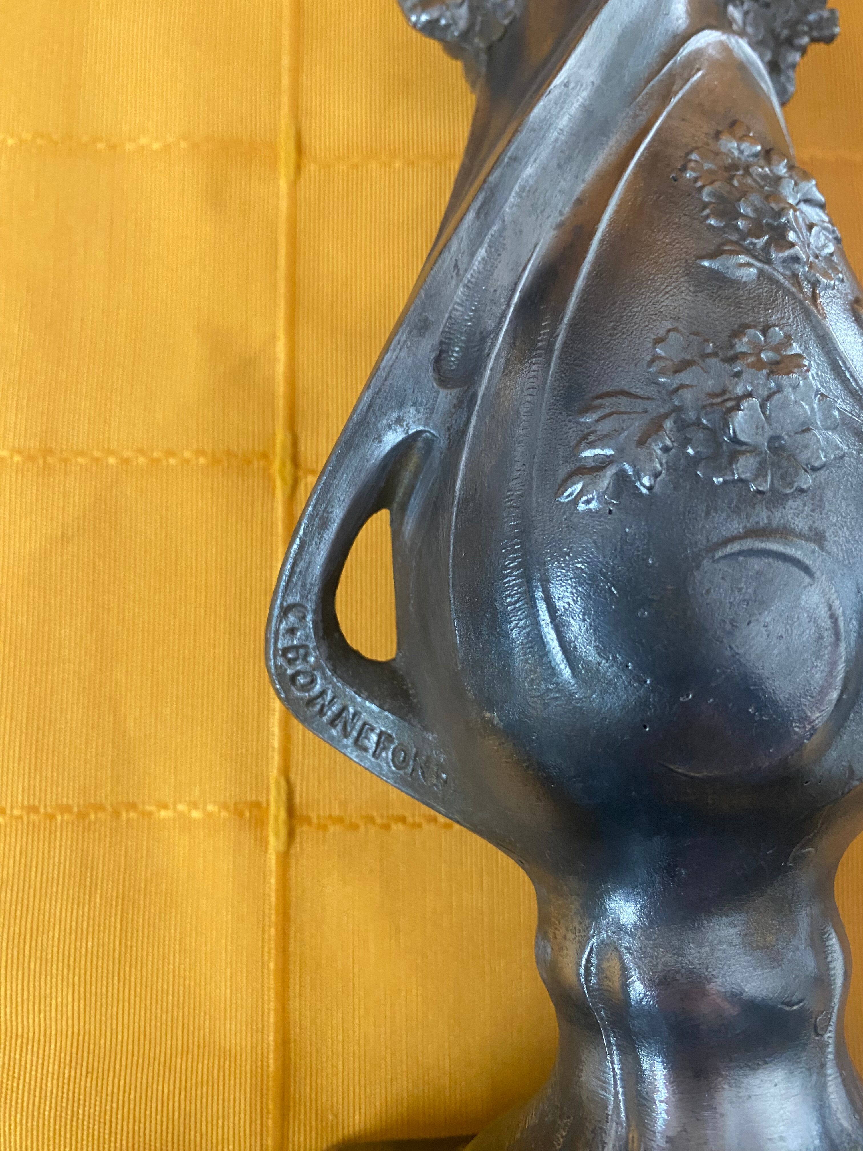 Pair of Art Nouveau vases signed C. Boonefond