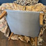 Armchair with pouf, cozy