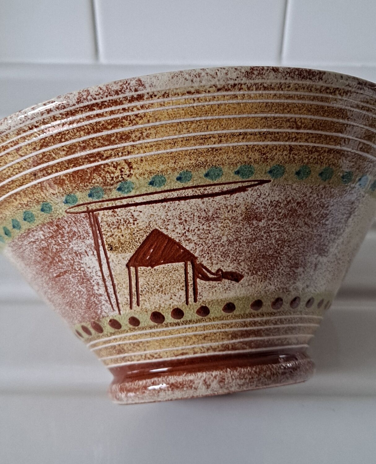 Glazed terracotta bowl