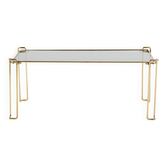 Metal and glass coffee table