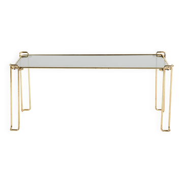 Table basse en métal et verre