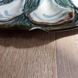 Rare service à huîtres Longchamp du 19ème siècle en majolique française