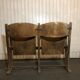 Paire de fauteuils de cinéma en bois