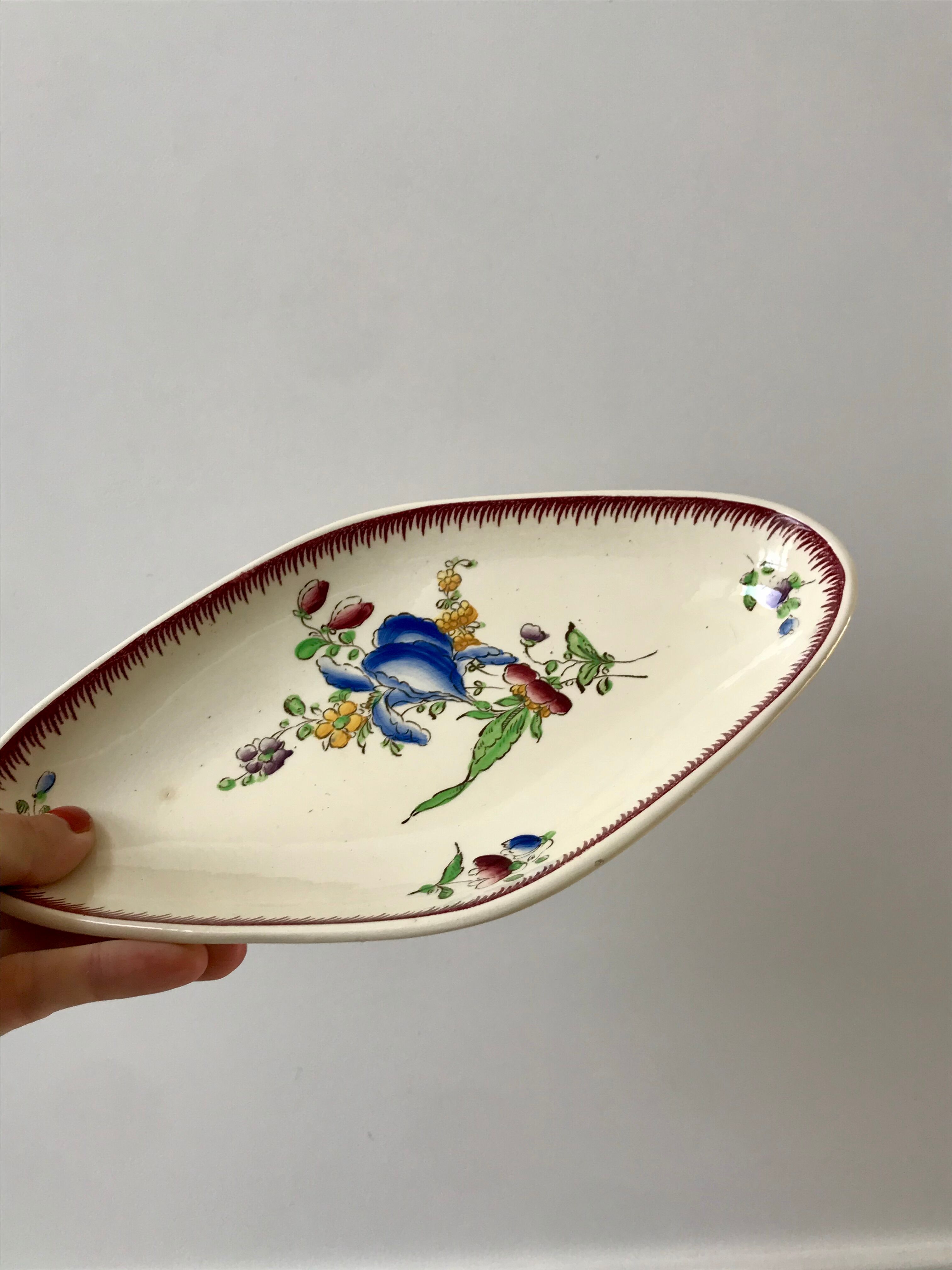 duo of raviers Villeroy & Boch La Louvière Belgian manufacture in Iron Earth early twentieth century