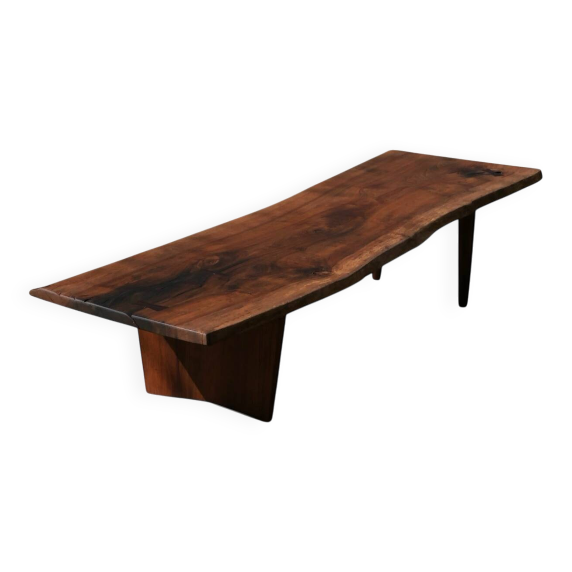 70s walnut coffee table