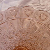 Fruit cup rosaline molded glass centerpiece