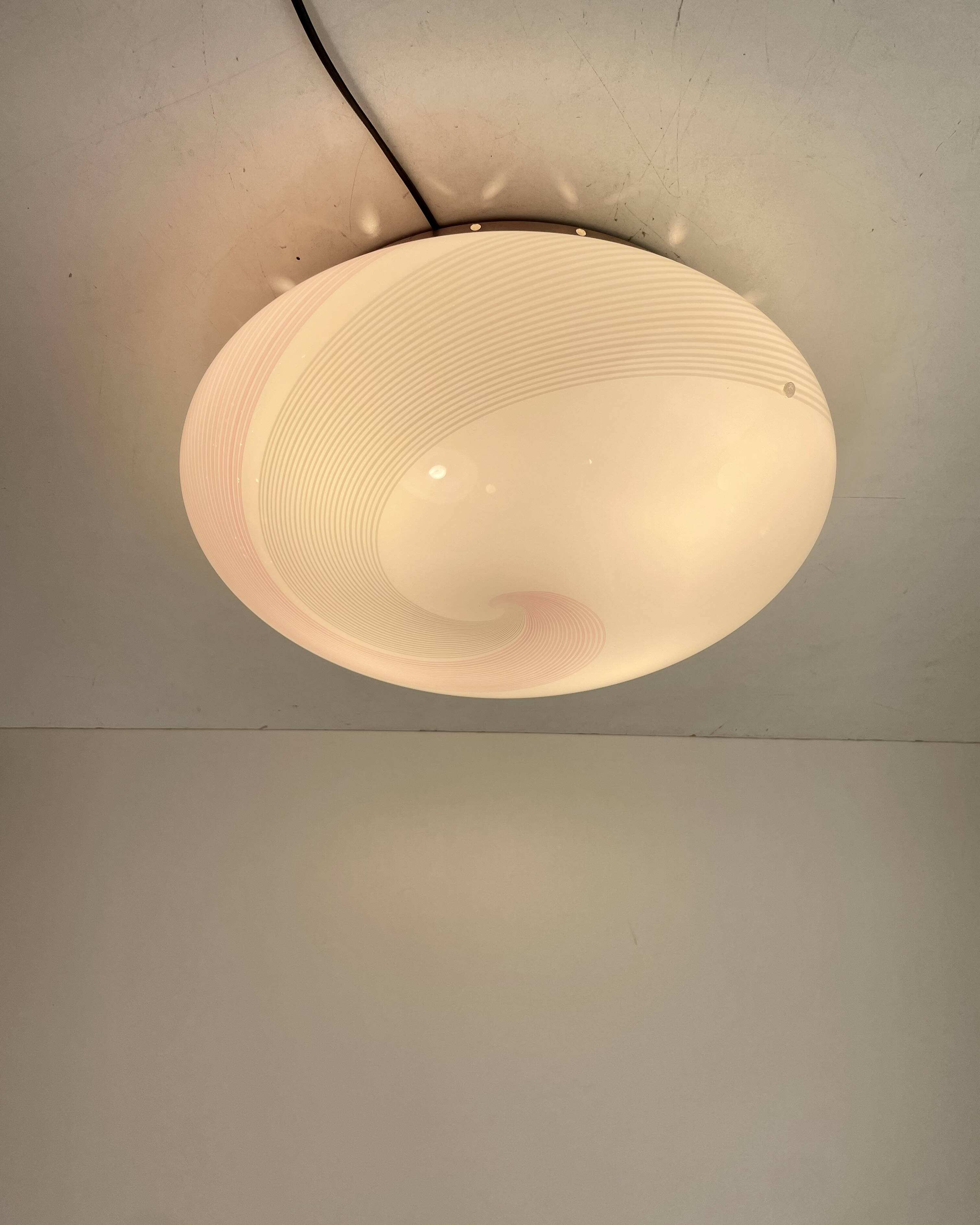 Murano Glass Ceiling Lamp by Lino Tagliapietra for La Murrina, Italy, 1970s