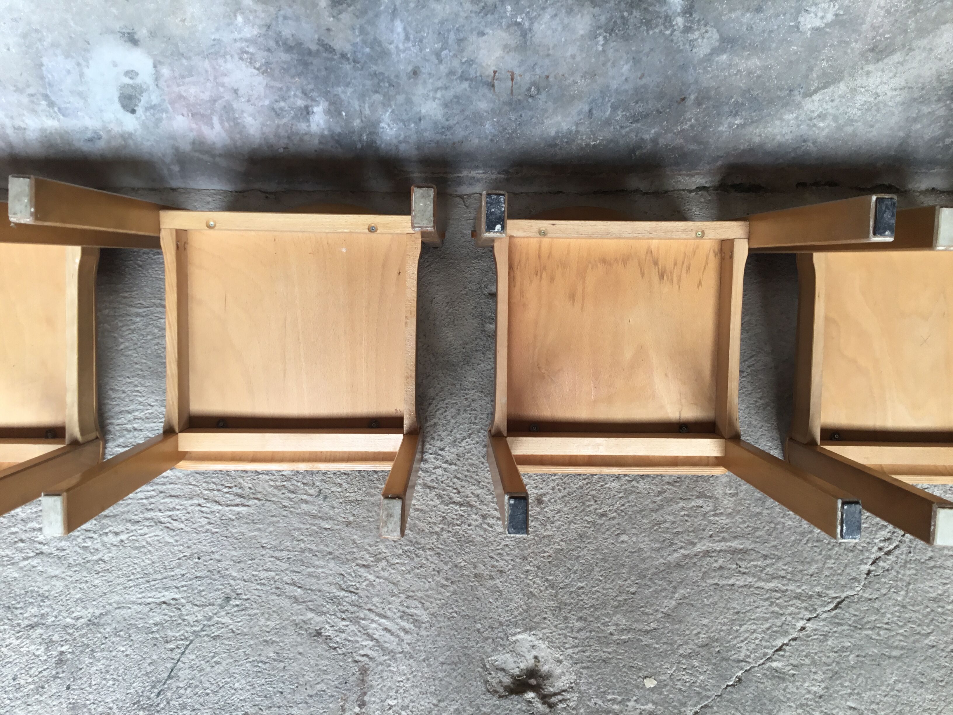 Set of 6 design chairs in glulam - 1970s