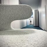 Swivel design armchair from the 50s completely reupholstered