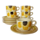 6 tasses à café Gien "Soleil"