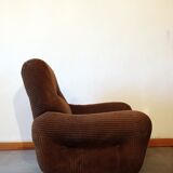 Pair of seventies velvet armchairs