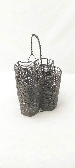 Basket holder 4 bottles in metal wire