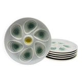 6 oyster/shellfish plates, “Salins”