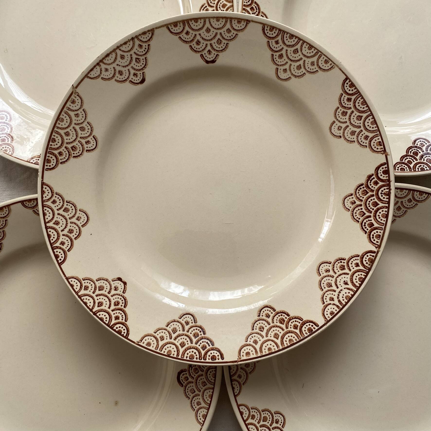 Art Deco flat plates St Amand
