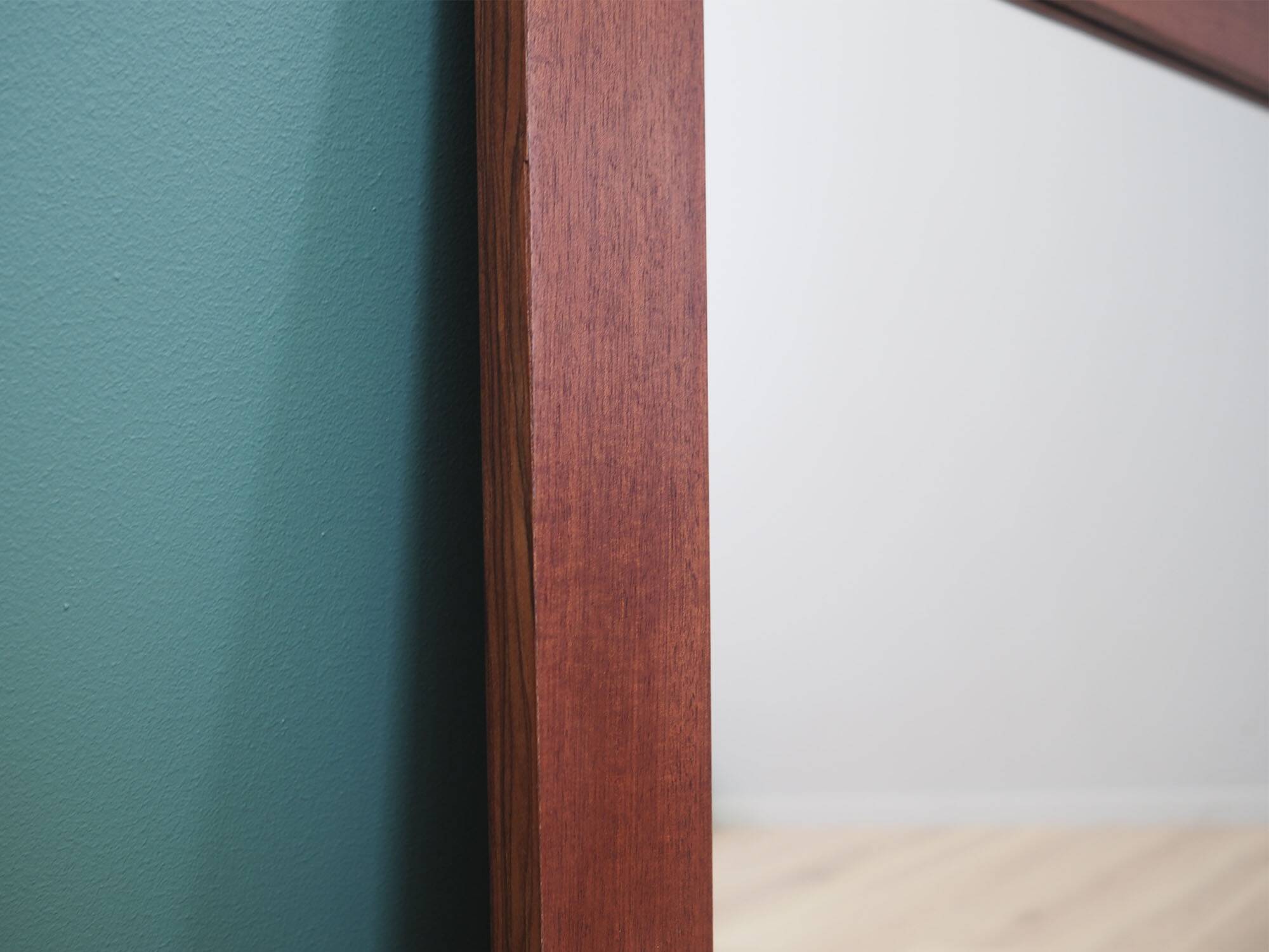 Mirror in mahogany frame, Danish design, 1970s, production: Denmark