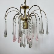 Crystal chandelier "water drop" in Murano glass, Italy