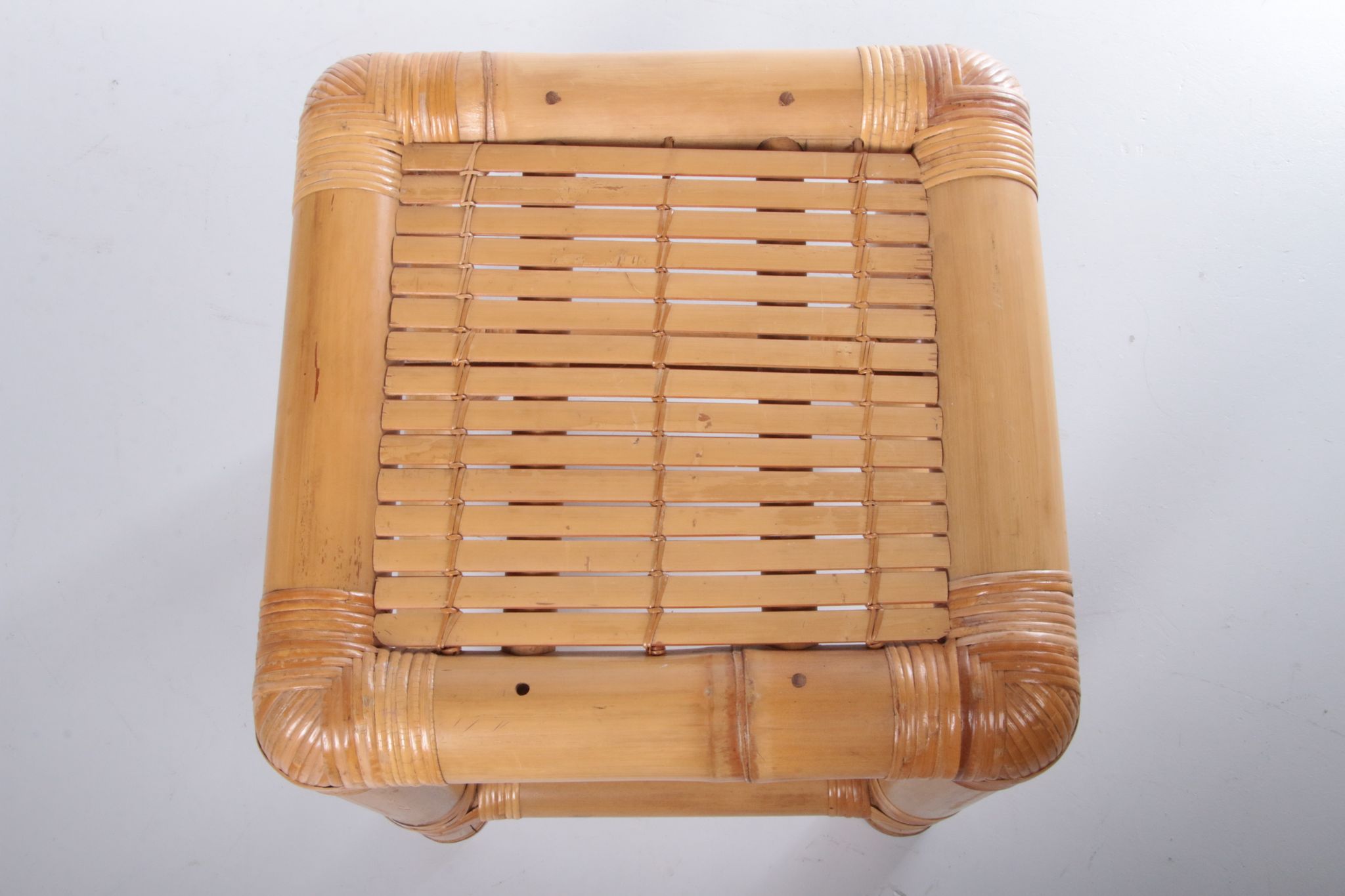 Vintage faux bamboo dressing table 'natural beauty' 1980s France