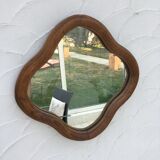 Wooden daisy mirror 26x26cm
