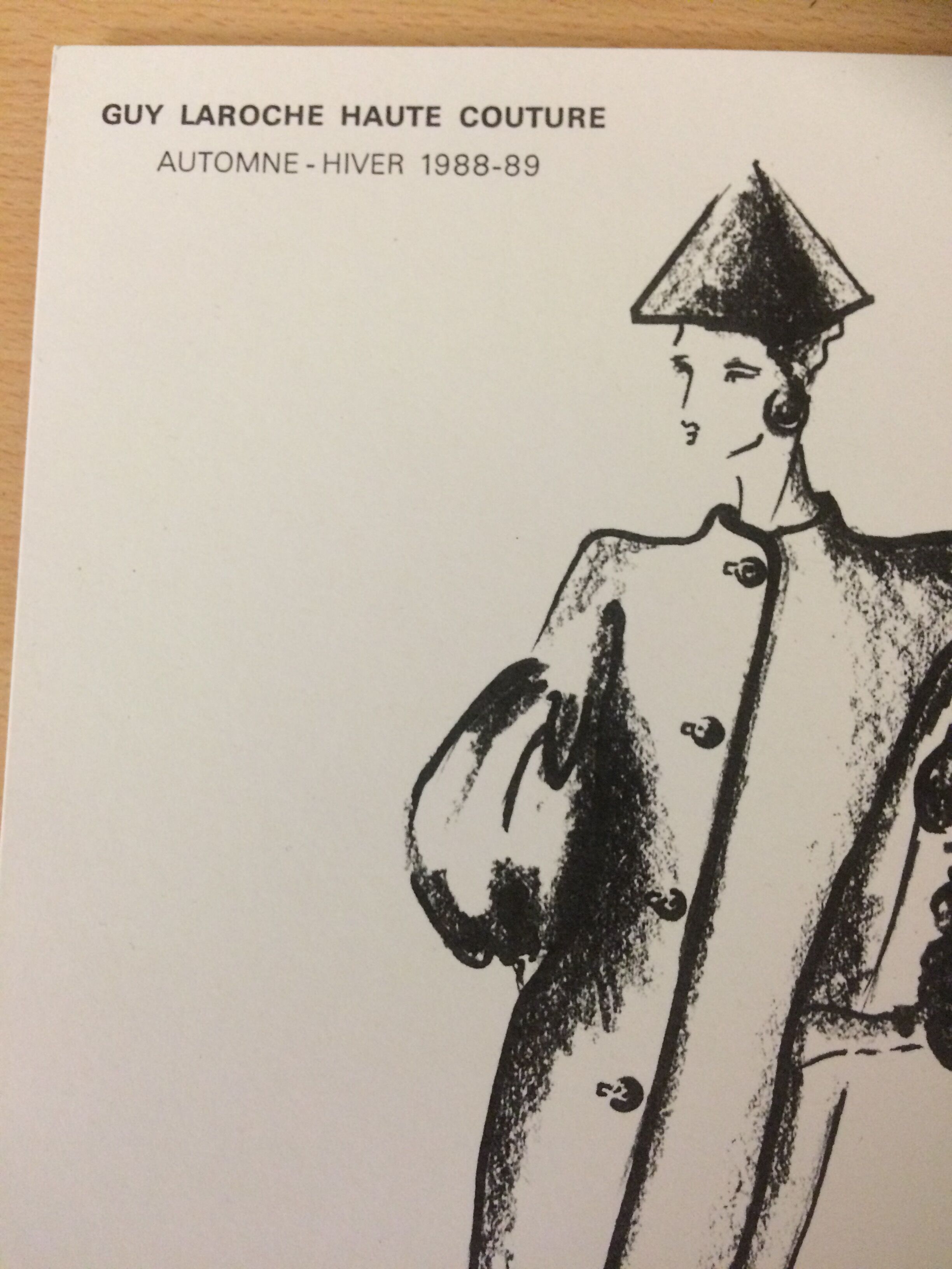 Guy Laroche of press at the end of the 1980s fashion illustration