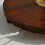 Teak and brass floor lamp
