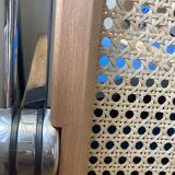 Plia chairs by Castelli in wood and cane.