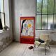 Canvas tapestry Picasso fabric coated on wood XXL