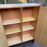 Scandinavian wardrobe with 2 sections in oak from the 1970s.