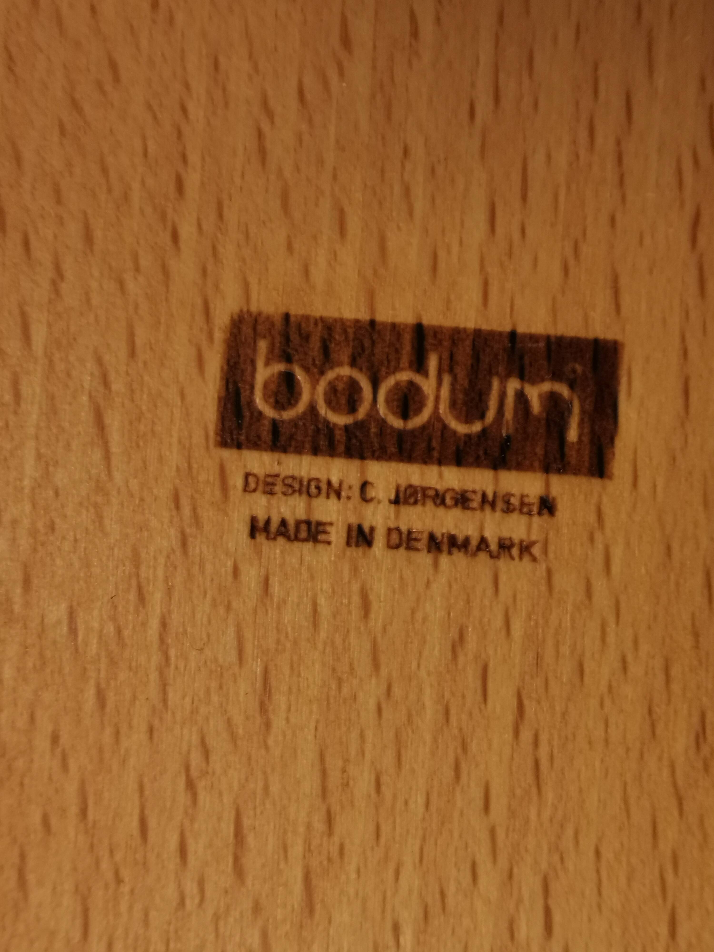 Pepper and salt mills designed by C Jörgensen for Bodum Denmark. late 20th century.