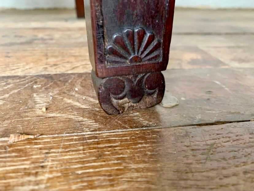 Empire office armchair in mahogany decor palmettes xviiith