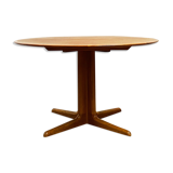 Round Circular Extendable Mid Century Teak Dining Table