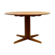 Round Circular Extendable Mid Century Teak Dining Table