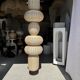 column hanging lamp, superposition of spherical volumes in rattan H2.