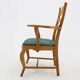 1960s Henning Kjærnulf Razorblade armchair in solid oak for EG Møbler, Denmark