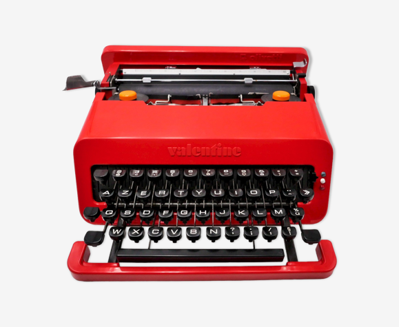 Machine à écrire Olivetti Valentine s rouge révisée ruban neuf