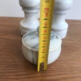 Set salière/poivrier/moutardier vintage en marbre blanc