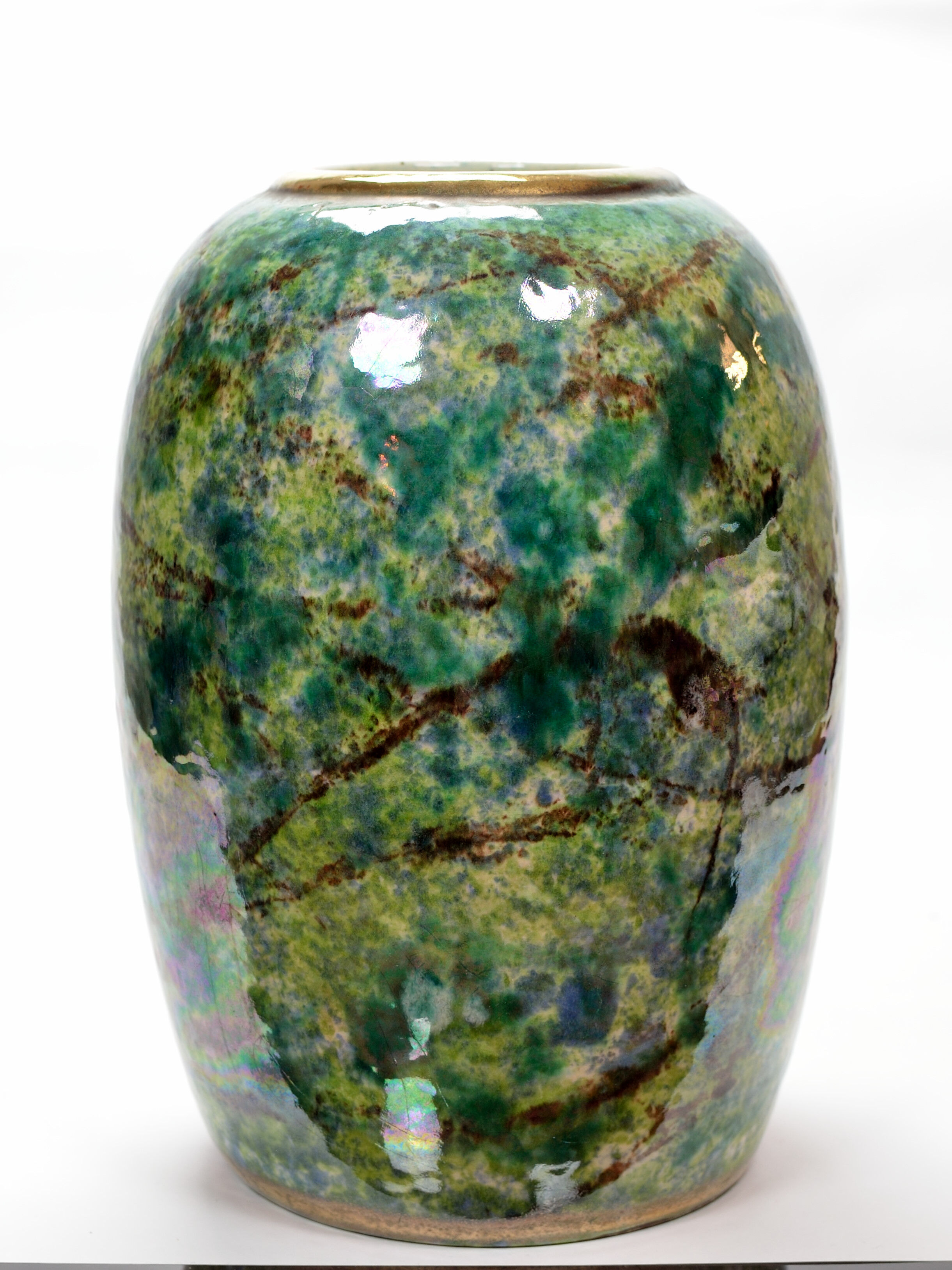 Enameled vase
