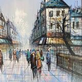 Painting signed Duchamp rue parisienne