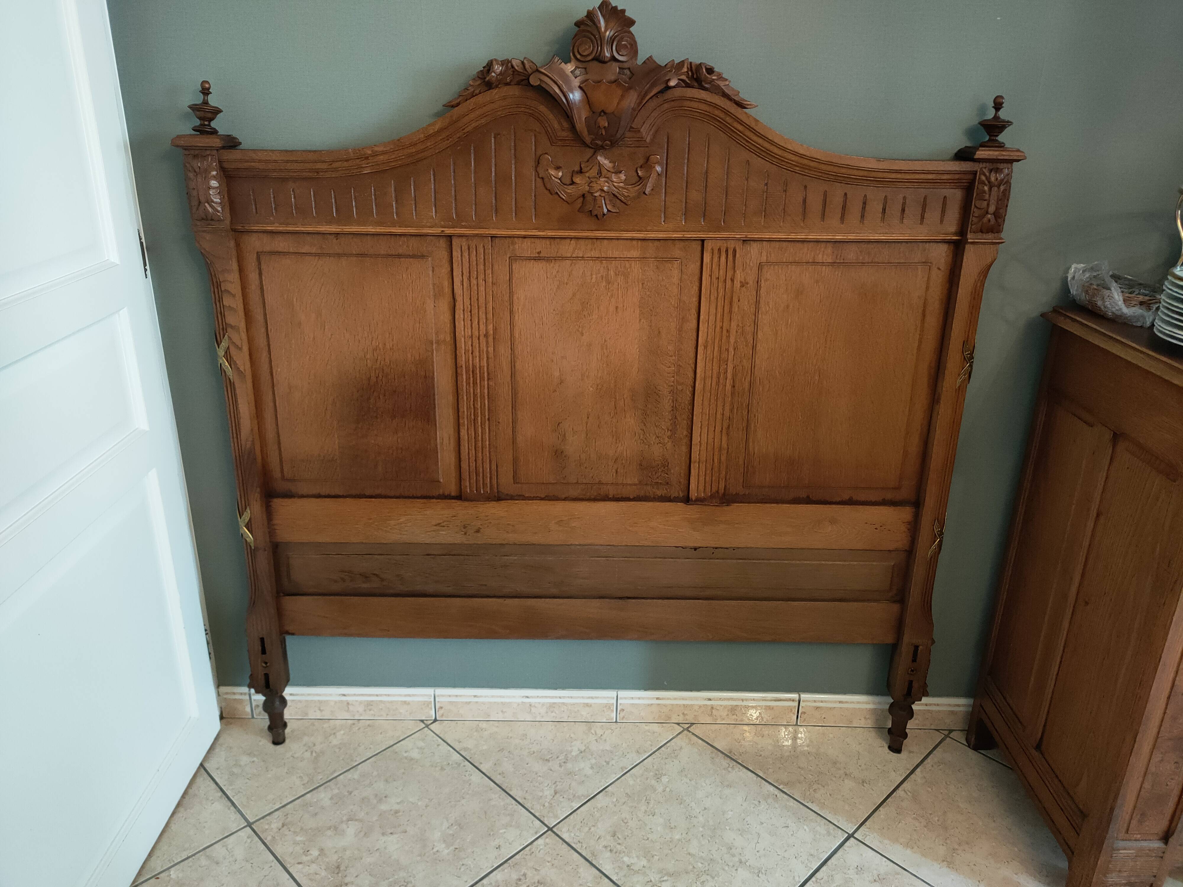 antique headboard